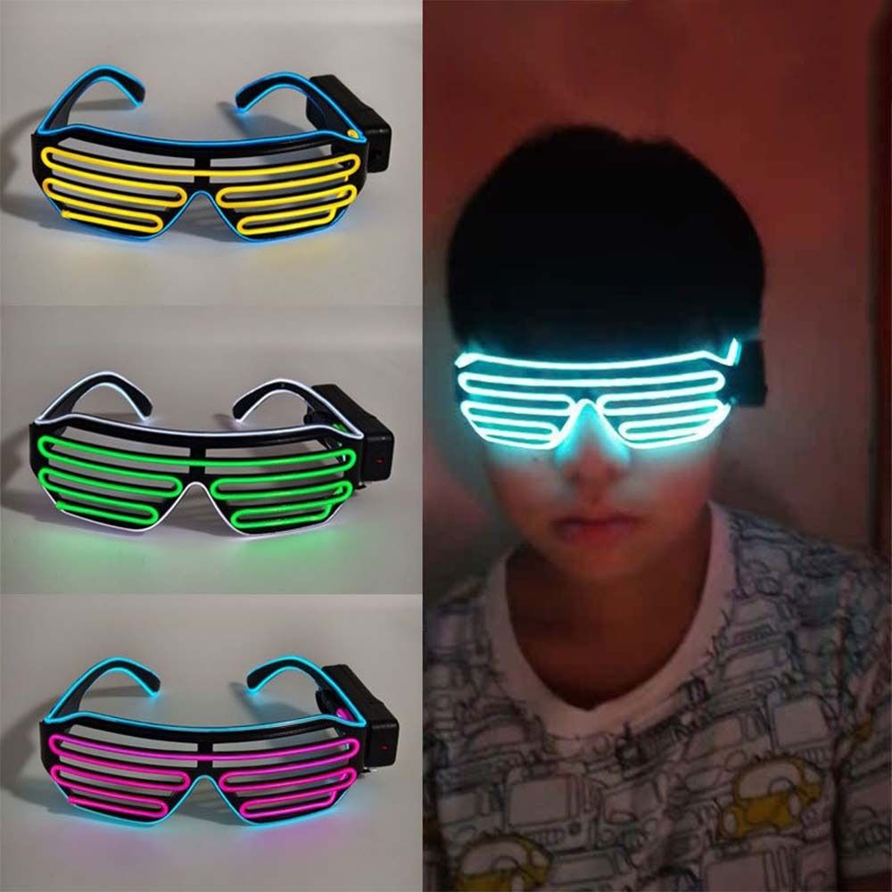 Wireless LED Glowing Glasses C - Glow In The Dark Party Glasses 评论和价格
