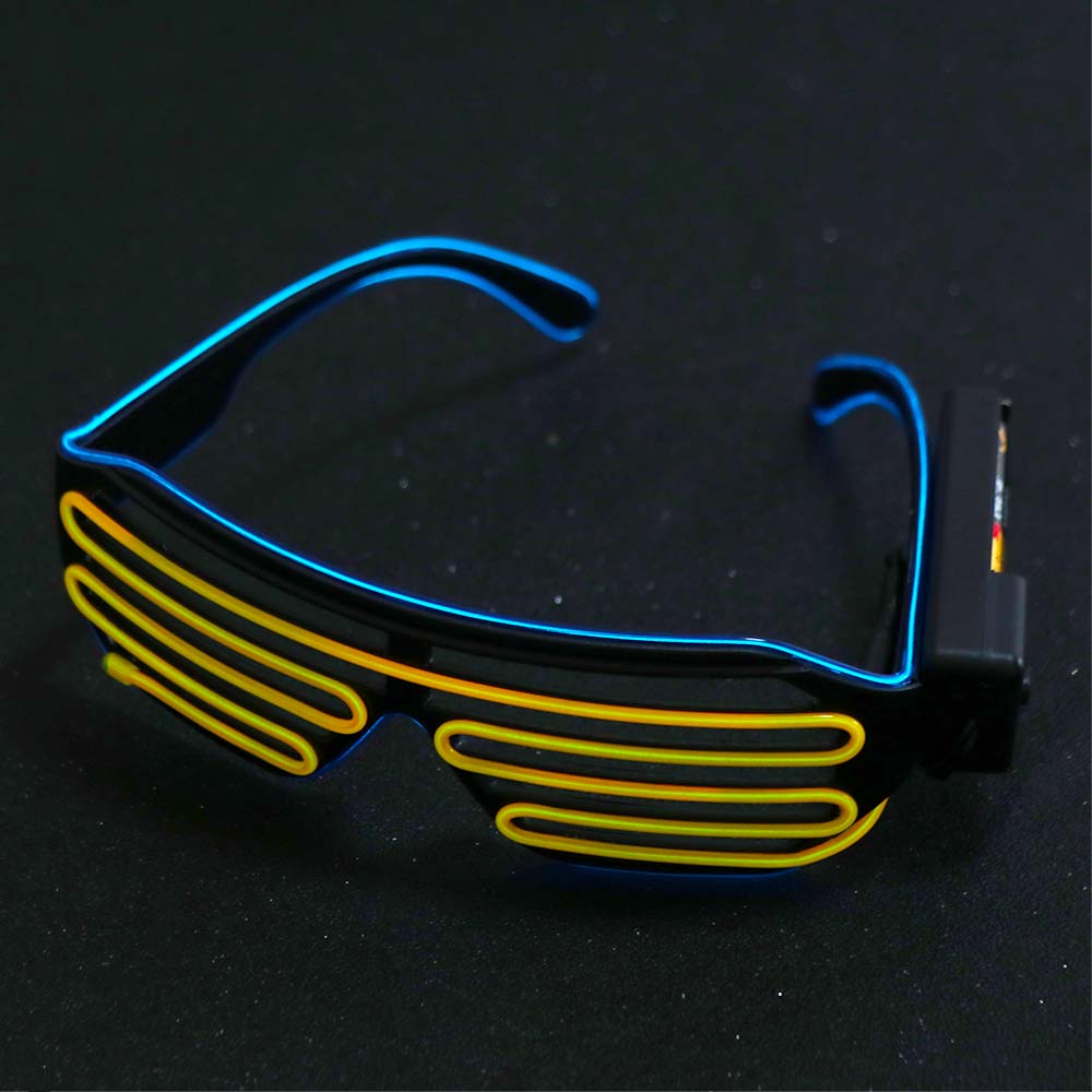 Wireless LED Glowing Glasses C - Glow In The Dark Party Glasses 评论和价格