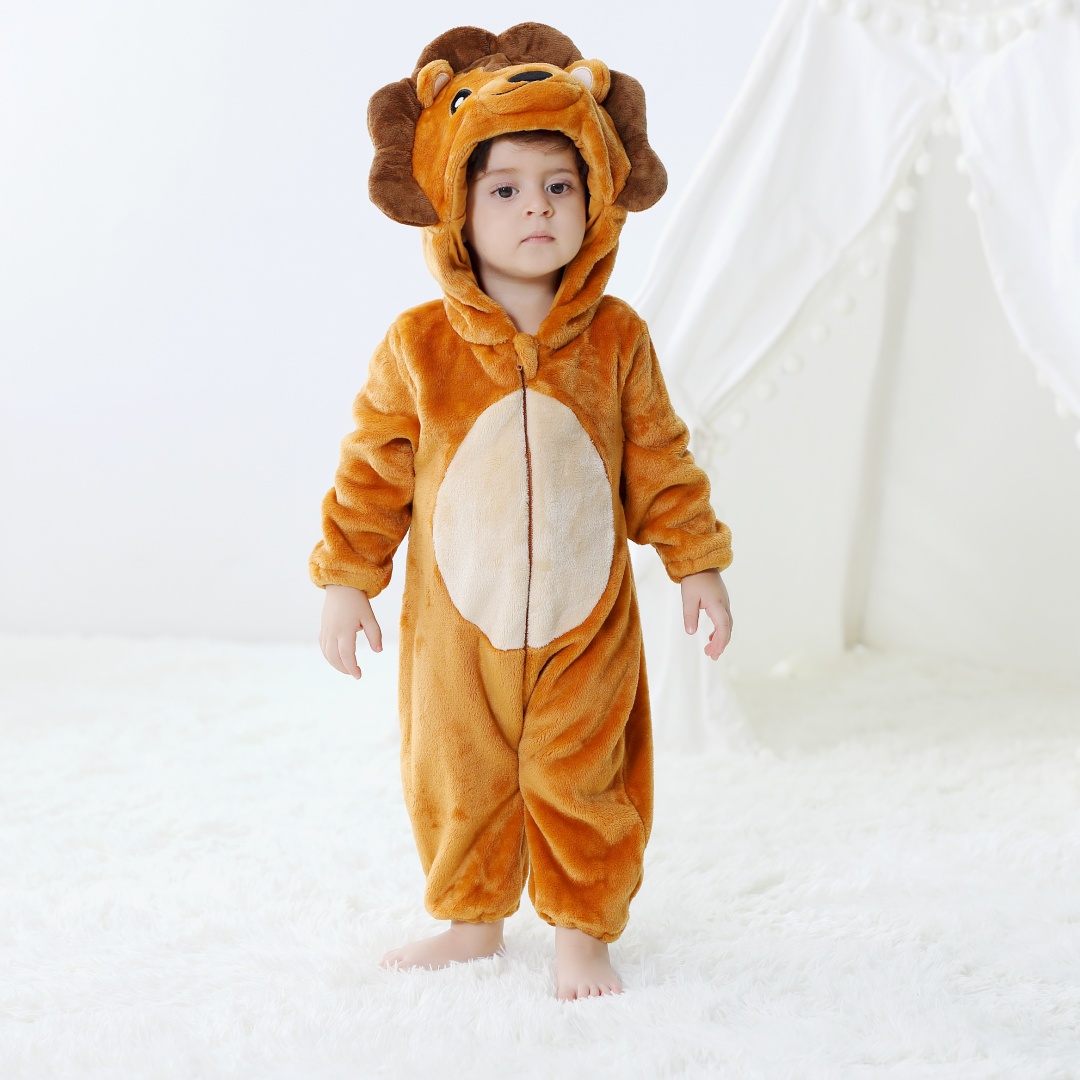Baby Kigurumi Cute Lion Cartoo - Spiderman Jumpsuit Kids 评论和价格