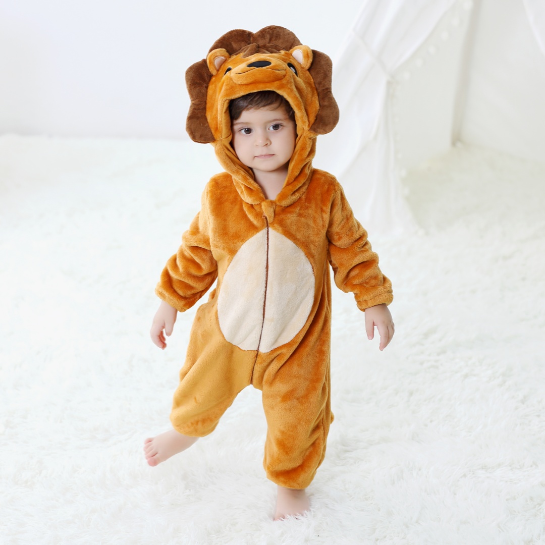 Baby Kigurumi Cute Lion Cartoo - Spiderman Jumpsuit Kids 评论和价格