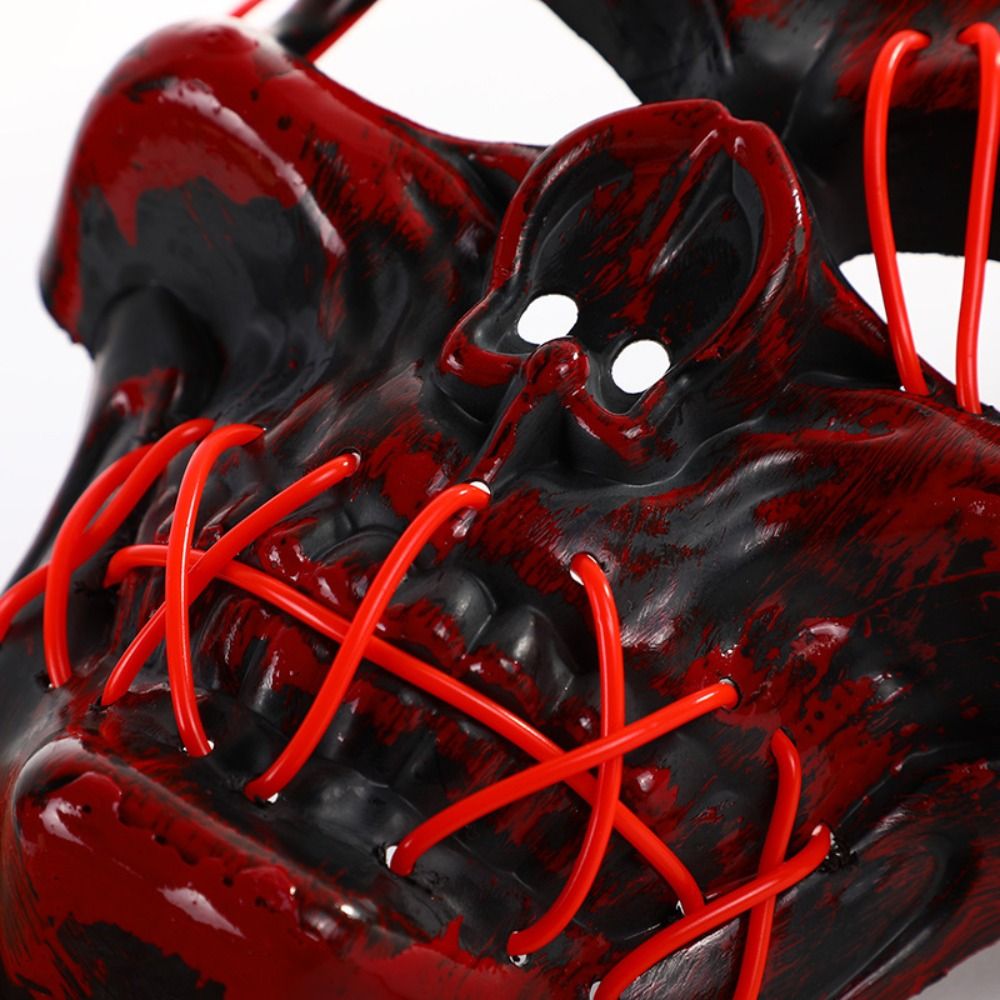Gothic Halloween Skull Glowing - Led Purge Mask Halloween 评论和价格