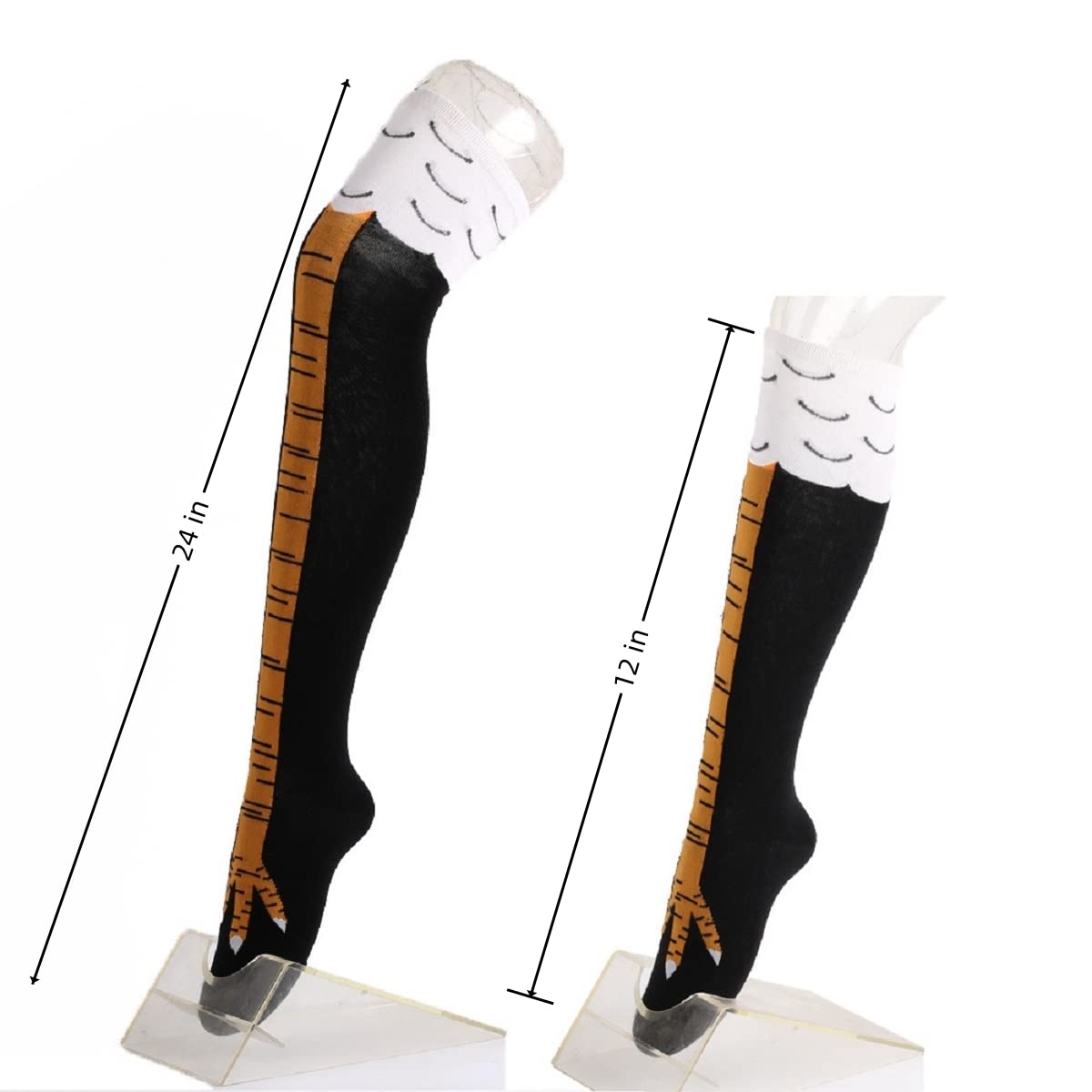 Women Thigh High Stockings Chi - Funny Chicken Leg Socks 评论和价格