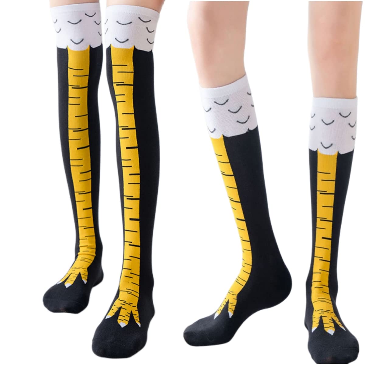Women Thigh High Stockings Chi - Funny Chicken Leg Socks 评论和价格