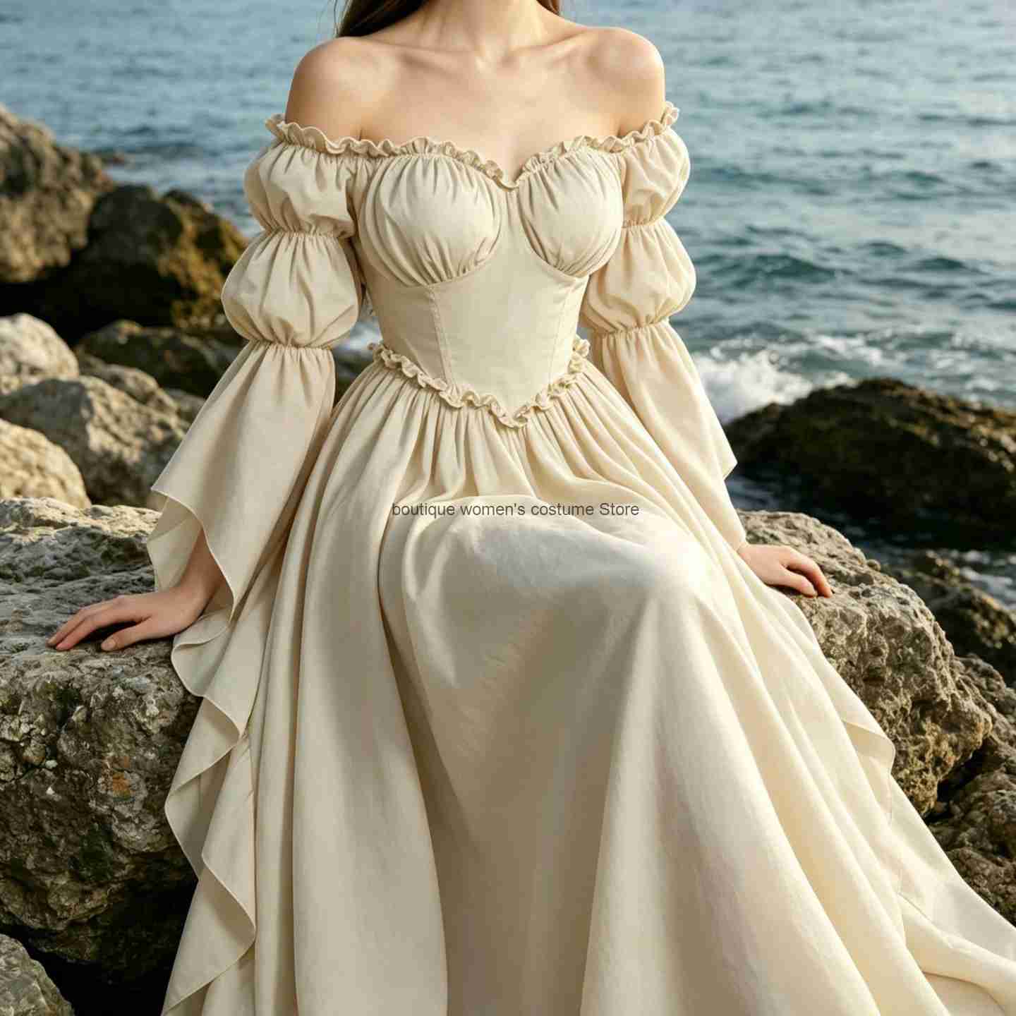 New Medieval Renaissance Gown  - Medieval Renaissance Dress Women 评论和价格