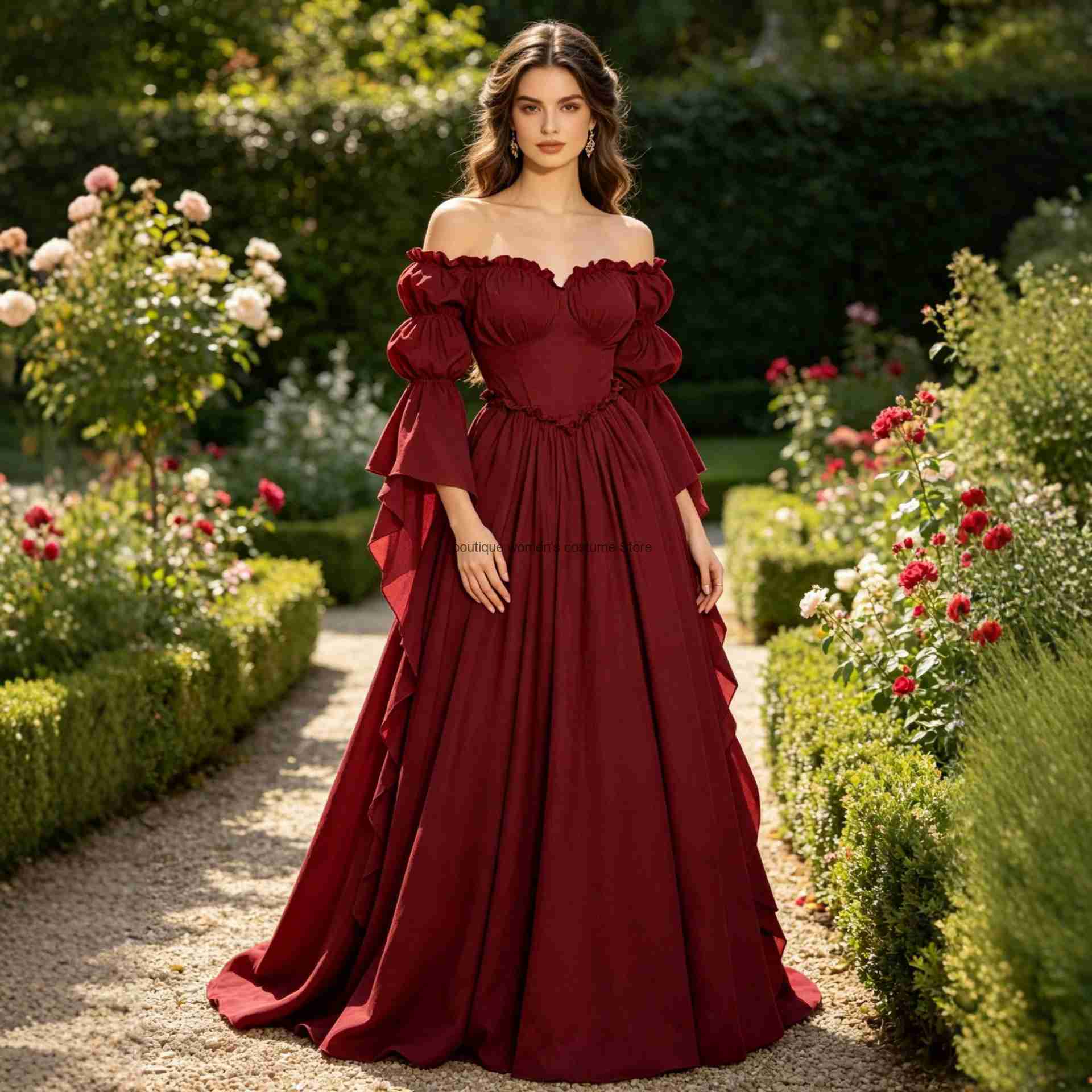 New Medieval Renaissance Gown  - Medieval Renaissance Dress Women 评论和价格