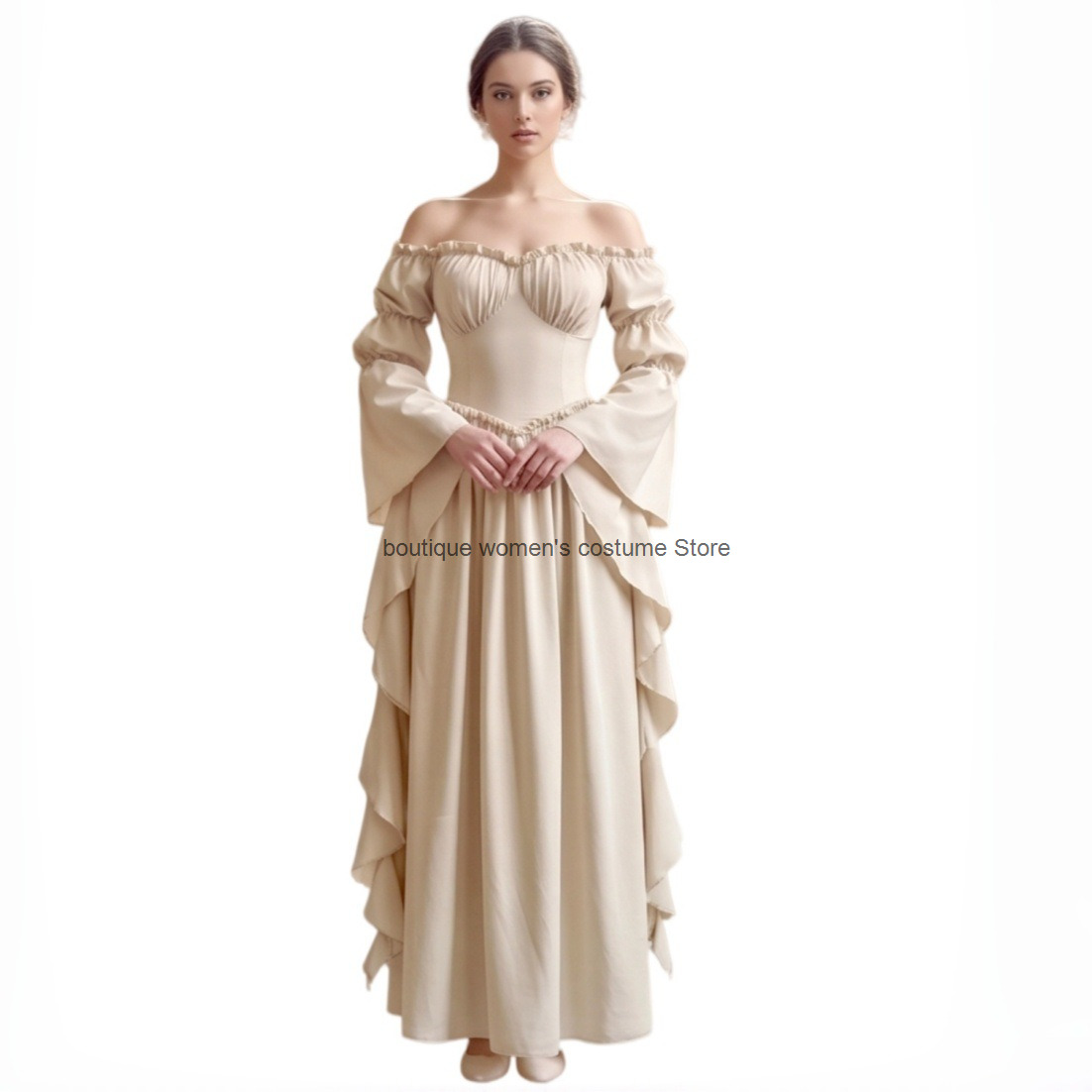 New Medieval Renaissance Gown  - Medieval Renaissance Dress Women 评论和价格