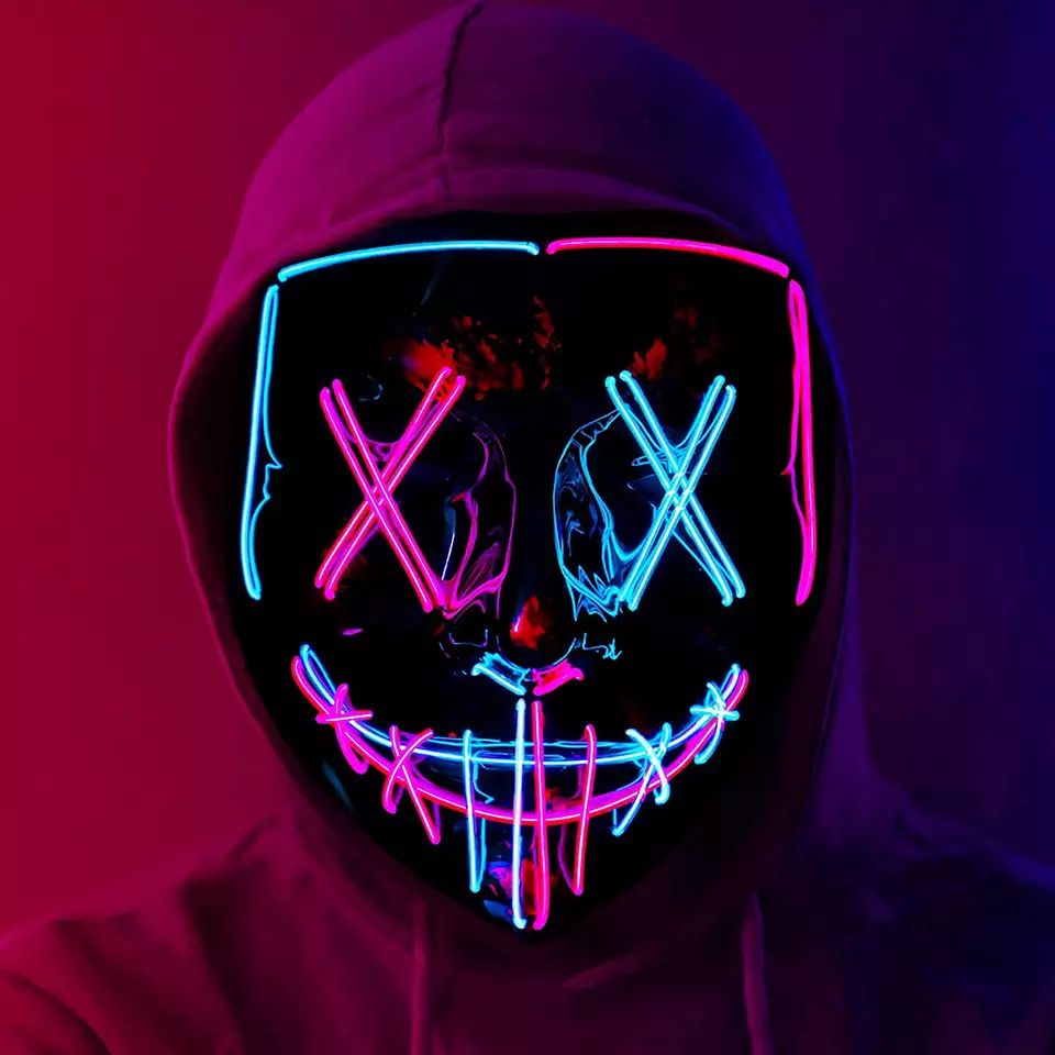 LED Light up Mask for Hallowee - Led Purge Mask Halloween 评论和价格