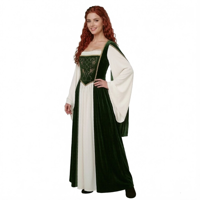 New Medieval Cosplay Costume R - Medieval Renaissance Dress Women 评论和价格