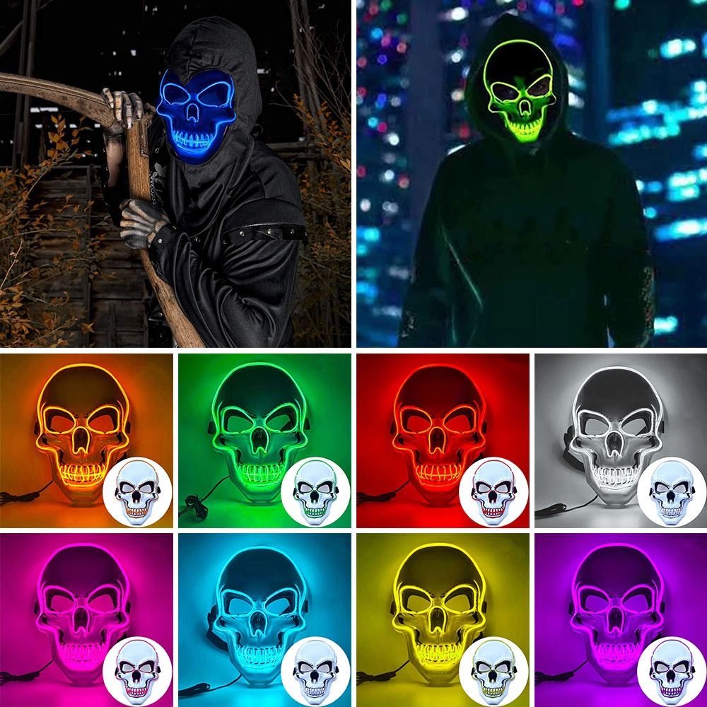 Fashion Horror Halloween Skull - Led Purge Mask Halloween 评论和价格