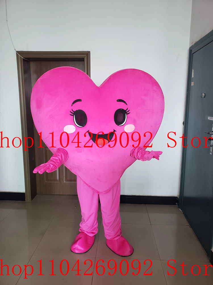 Lovely Pink Heart Mascot Costu - Costumes 评论和价格