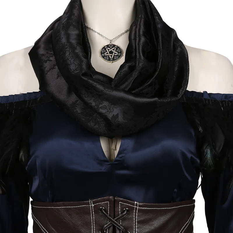 Yennefer Cosplay Fantasia Cost - Medieval Renaissance Dress Women 评论和价格