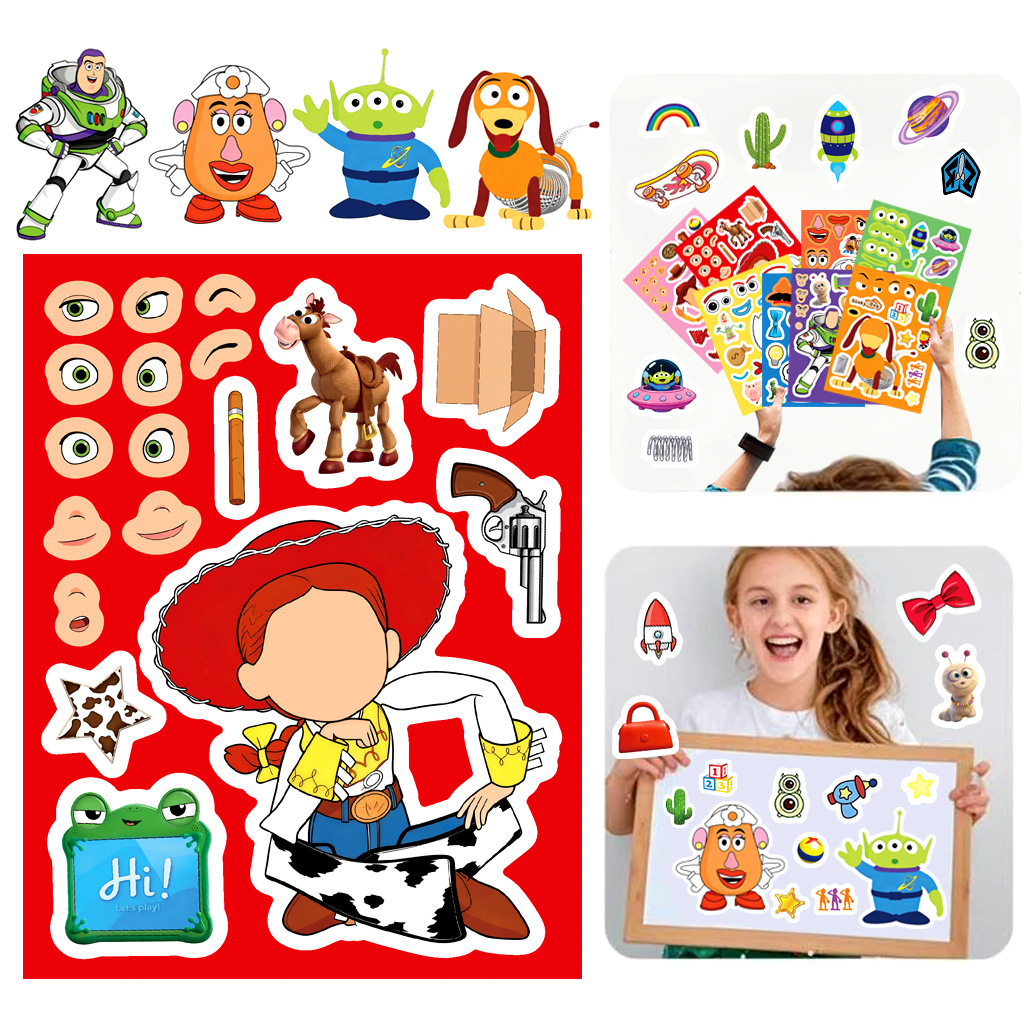 8/16Sheets Make a Face Cartoon - Novelty Gifts 评论和价格