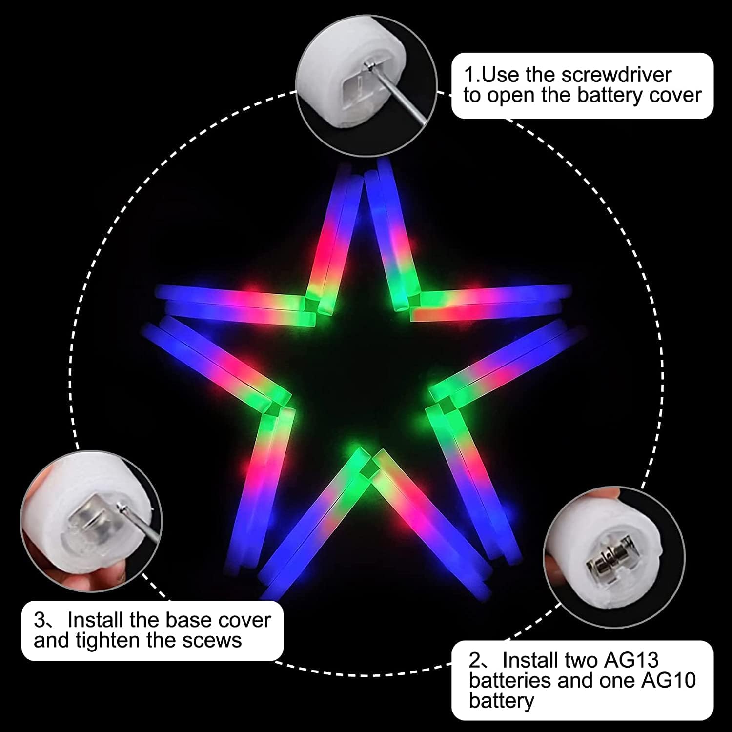 102Pcs LED Foam Sticks Cheer T - Flashing Led Foam Sticks Party 评论和价格