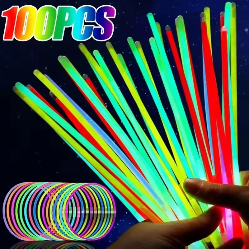50/100Pcs Fluorescence Sticks  - Glow In The Dark Party Glasses 评论和价格