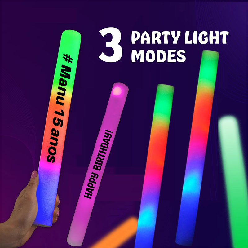 30 LED luminous foam sticks pe - Flashing Led Foam Sticks Party 评论和价格