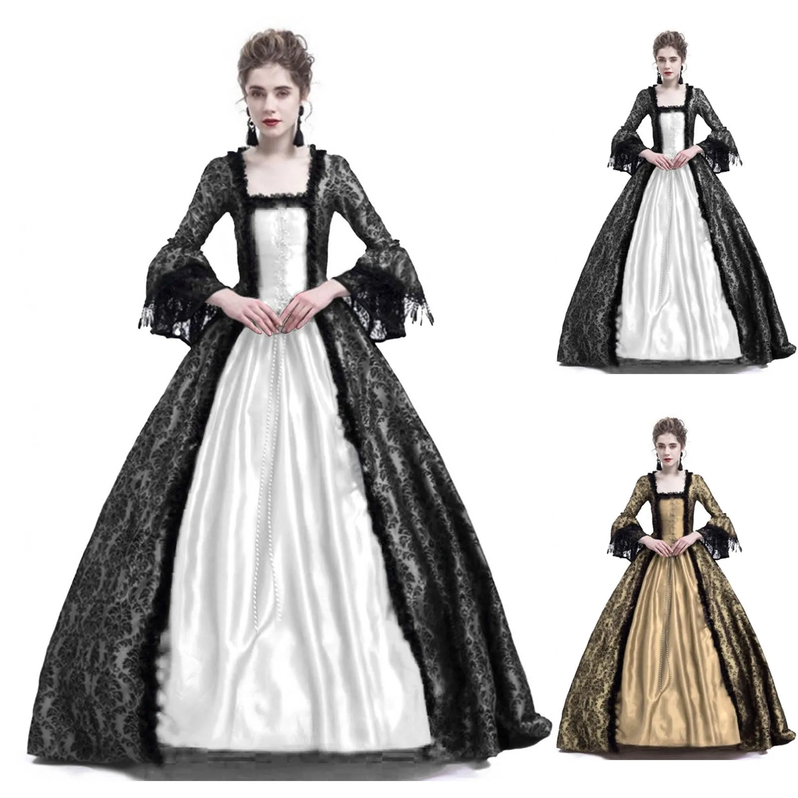 Halloween Cosplay Palace Women - Medieval Renaissance Dress Women 评论和价格
