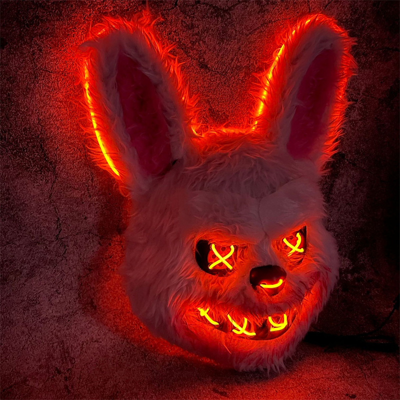 Bunny Mask Masquerade LED Rabb - Led Purge Mask Halloween 评论和价格